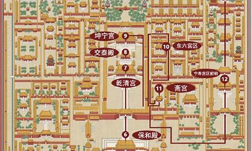 故宫参观路线图简单六年级_故宫参观路线图